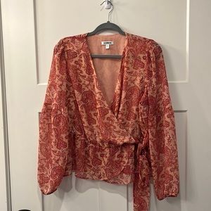 Paisley wrap shirt. Like new.